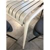 Image 3 : HAY PALISSADE SKY GREY 32" X 32" CAFE TABLE, RETAIL PRICE $1,111 (SMALL COSMETIC DAMAGE)