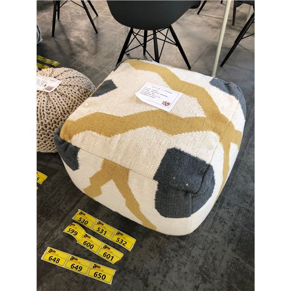 STYLE IN FORM BARCELONA MULTI-MUSTARD POUF