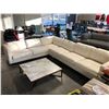 Image 2 : HERMAN MILLER WHITE 96" X 122" SECTIONAL SOFA (SMALL RIP IN ARM)