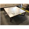 Image 2 : DESIGN WITHIN REACH KRUSIN MARBLE/WALNUT 35" X 35" COFFEE TABLE, RETAIL PRICE $ 6,125