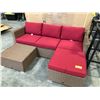 Image 1 : PATIOFLARE DECKSTER SOFA SET BROWN/RED