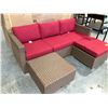 Image 2 : PATIOFLARE DECKSTER SOFA SET BROWN/RED