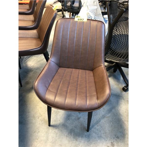 BROWN/BLACK CONTOUR SIDE CHAIR