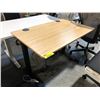 Image 1 : JARVIS BAMBOO 42" X 27" ELECTRIC SIT/STAND COMPUTER TABLE, RETAIL VALUE $1,080