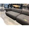 Image 2 : HAY GREY 132"W 2 SECTION SOFA ( ONE HAS FRAME DAMAGE)