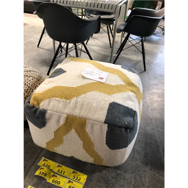 STYLE IN FORM BARCELONA MULTI-MUSTARD POUF