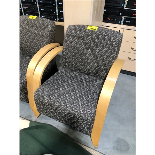 KRUG MAPLE/PATTERNED ARM CHAIR