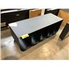 Image 1 : DESIGN WITHIN REACH BLACK CURVED 44" BENCH WITH SOME COSMETIC DAMAGE