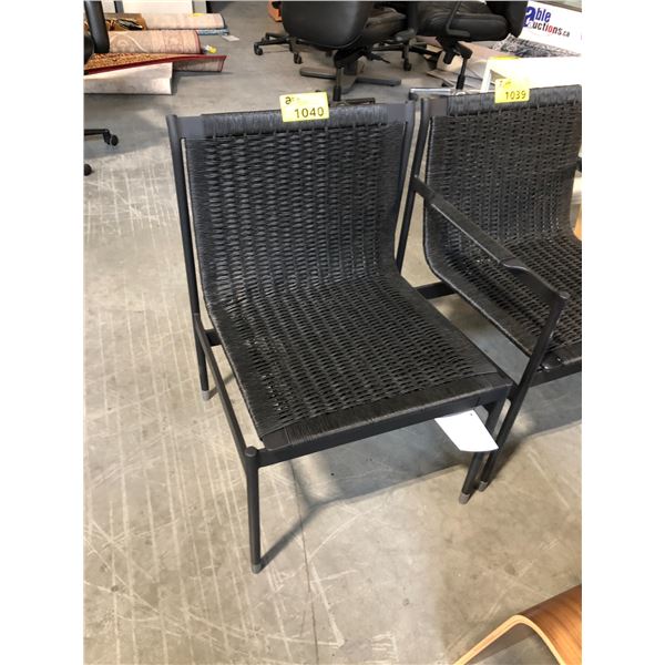 DESIGN WITHIN REACH BLACK SOMMER LOUNGE CHAIR OUTDOOR COLLECTION, RETAIL VALUE $1,695