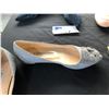 Image 2 : MANOLO BLAHNIK SIZE 37 SILVER SPARKLE RHINESTONE ENCRUSTED FLATS