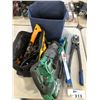 Image 1 : METABO CR36DA CORDLESS RECIPROCATING SAW NO CHARGER INCLUDING DEWALT BAG WITH HAND TOOLS, BOLT