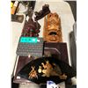 Image 1 : HAND CARVED WOODEN DRAGON, CHINESE TEA SET IN THE CASE AND FULONG MARK HAND CARVED DRAGONS