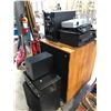 Image 1 : 2 HOME THEATRE RECEIVERS: TEAC AND PANASONIC. 2 LARGE ISC SPEAKER PROJECTORS AND MORE