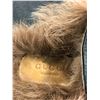 Image 2 : LADIES GUCCI BLACK LEATHER LOAFERS WITH FAUX FUR TRIM SIZE 35
