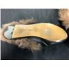 Image 4 : LADIES GUCCI BLACK LEATHER LOAFERS WITH FAUX FUR TRIM SIZE 35