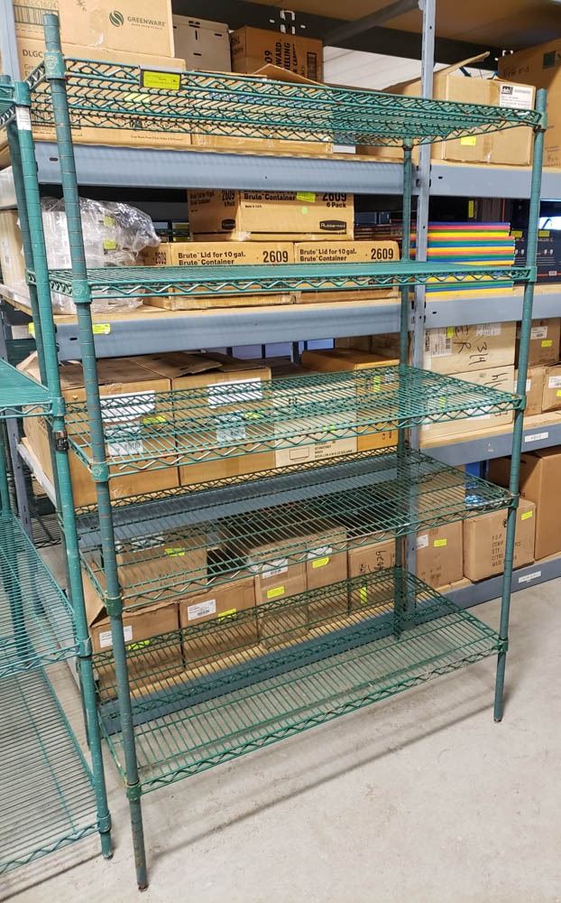 5 TIER GREEN WIRE RACK 24