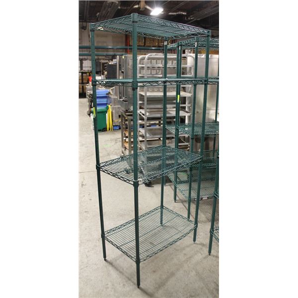 4-TIER GREEN WIRE RACK 30  X 18  X 72.5 