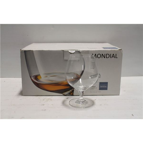 CASE OF 6 MONDIAL 511ML COGNAC GLASSES