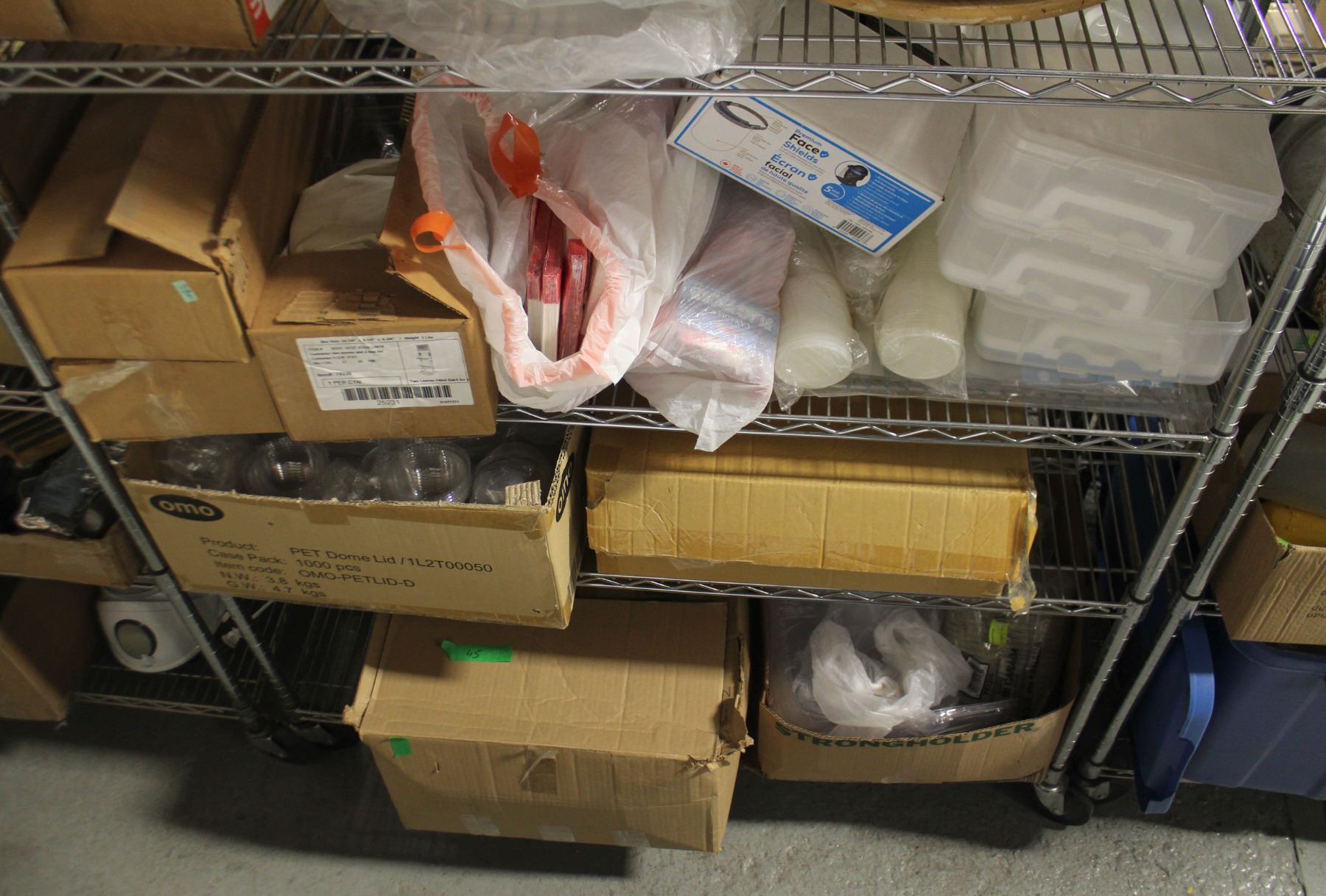 CONTENTS OF 3 RACKS- BOXES OF