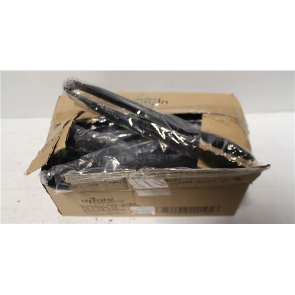 CASE OF 12 NEW BLACK POLYCARB SALAD TONGS