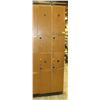 Image 1 : STAFF LOCKER W/ OAK FINISH & COMBINATION LOCKS