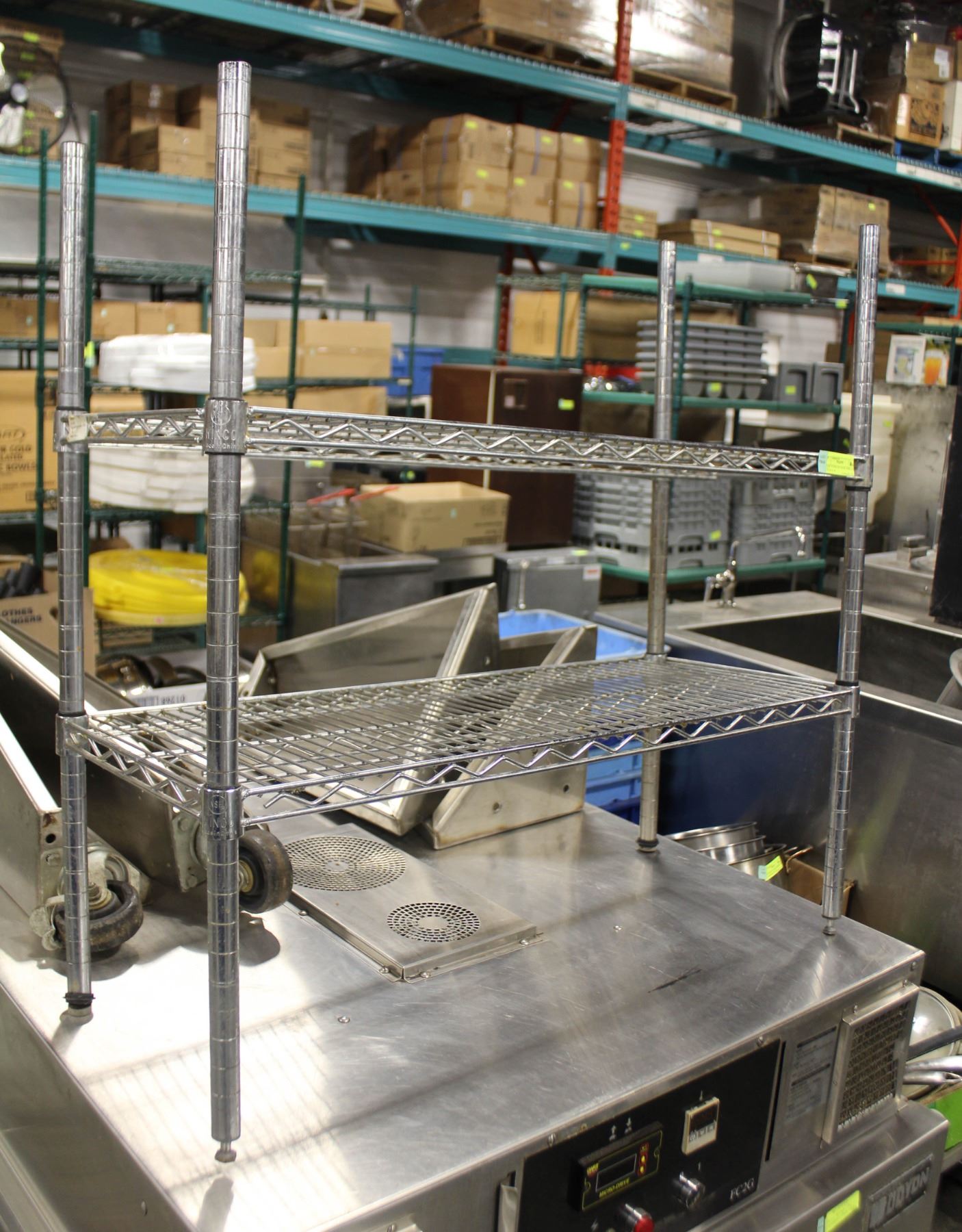 2 TIER STAINLESS STEEL WIRE RACK 14