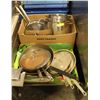 Image 1 : 2 BOXES OF ST. STEEL COMMERCIAL COOKWARE; POTS &