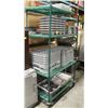 Image 1 : 4-TIER GREEN STORAGE RACK ON CASTERS 42"X 24"X 75"