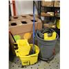 Image 1 : LOT OF CAFE CLEANINIG SUPPLIES; MOP BUCKET W/