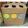 Image 1 : 3 PLACE GARBAGE RECEPTICAL; ORGANICS/ RECYCLE &