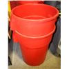 Image 1 : LOT OF 2 NEW RED MARINO GLADIATOR 44 GAL TRASH CAN