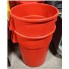 Image 1 : LOT OF 2 NEW RED MARINO GLADIATOR 44 GAL TRASH CAN