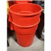 Image 1 : LOT OF 2 NEW RED MARINO GLADIATOR 44 GAL TRASH CAN