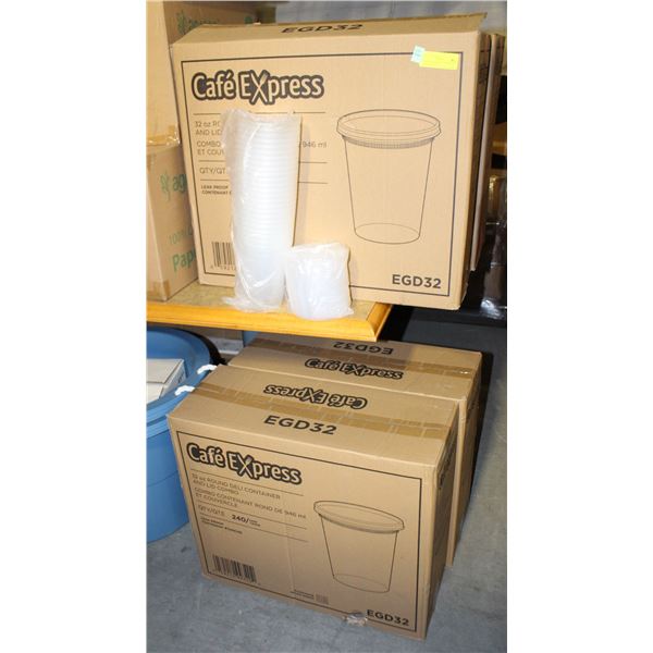 4 BOXES OF 240PC CAFE EXPRESS 32OZ COFFEE CUPS