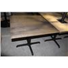 Image 1 : 9- BROWN WASHED WOOD TOP DINING TABLES 36"X36"X