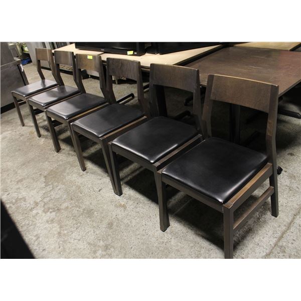 8 URBAN BROWN/ GREY WASHED DINING CHAIRS