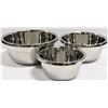 Image 1 : 3 NEW STAINLESS STEEL MIXING BOWLS - 7"-8.5"-10"