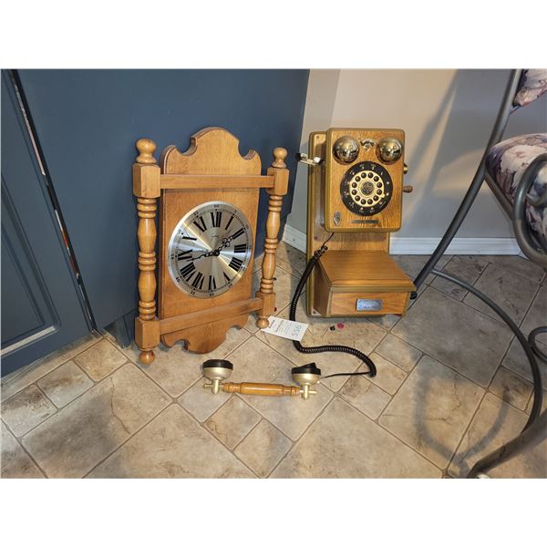 Wall Phone, Clock Cat  A