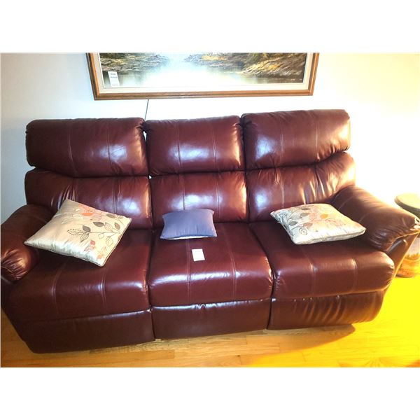 Elran Leather Reclining Sofa Cat C