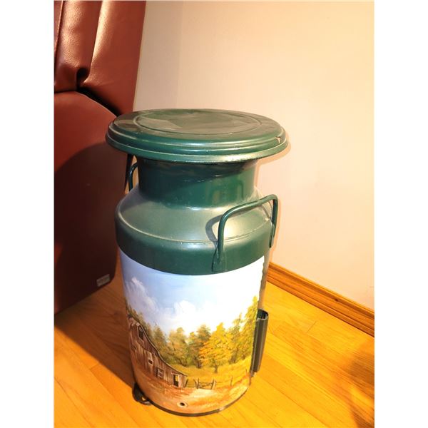 Painted Milk Can Cat A
