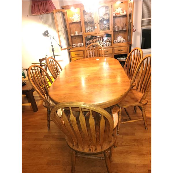 Oak Dining Table and Chairs cat C