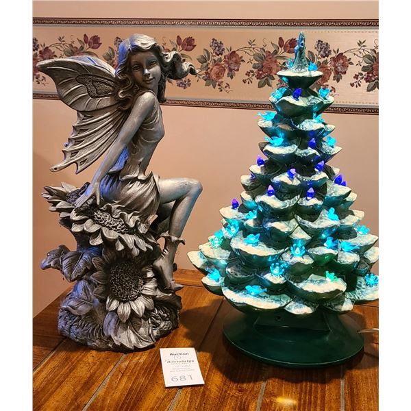 Tree & Angel Figurine Cat A