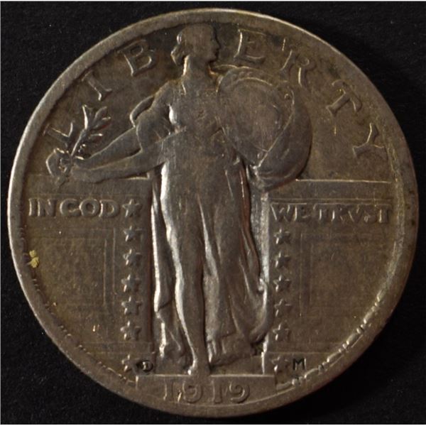 1919-D STANDING LIBERTY QUARTER FINE