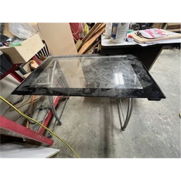 glass desk