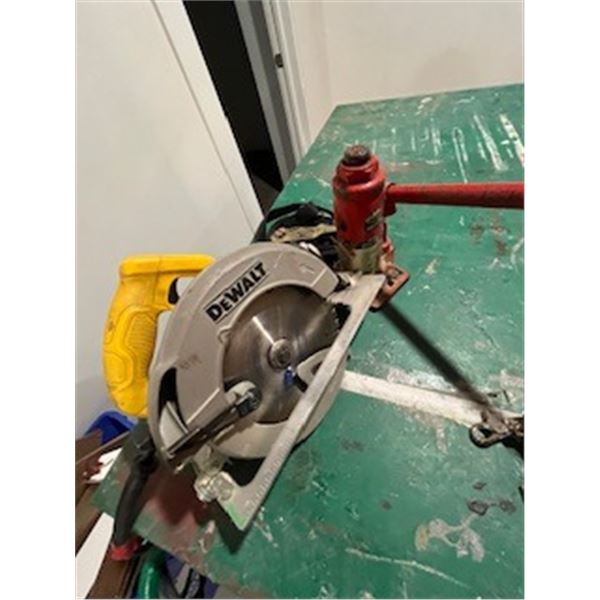 saw, jack and strap