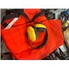 Image 1 : chainsaw pants, eye protection