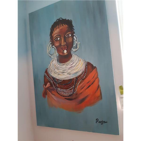 Signed Art on Canvas Cat A