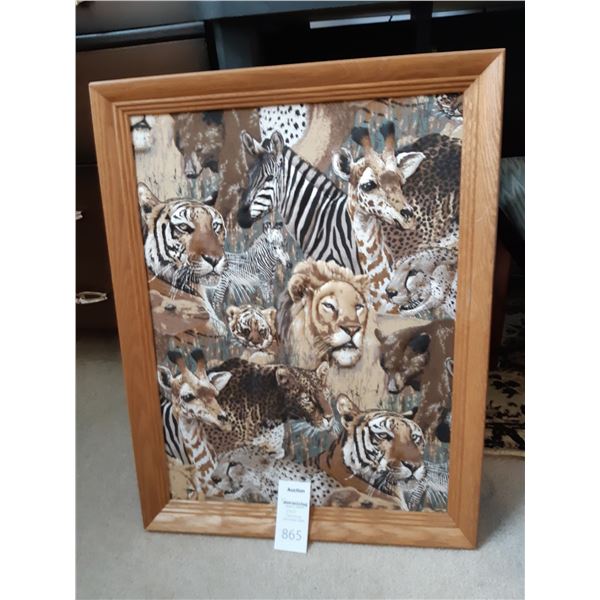 Quilted Fabric Animal Art Cat A