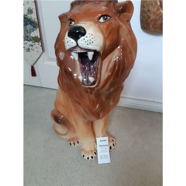 Ceramic Lion Figurine Cat A