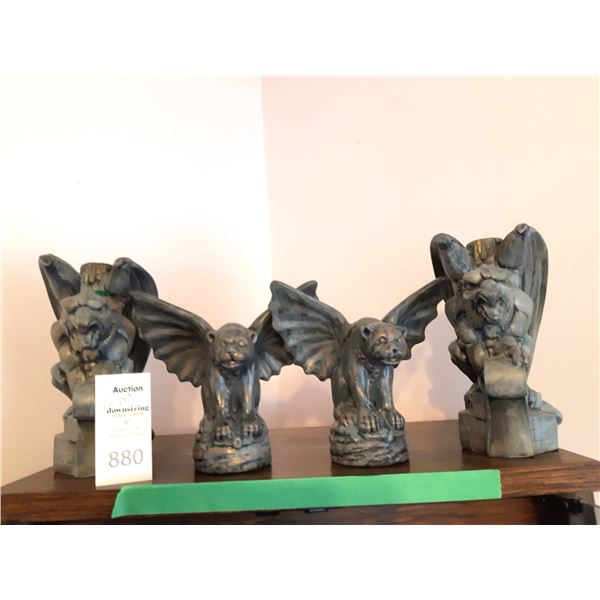 Gargoyle Figurines and Candleholders Cat A
